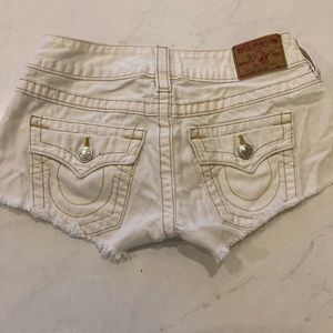 White True Religion Joey Cut-Off Shorts 27